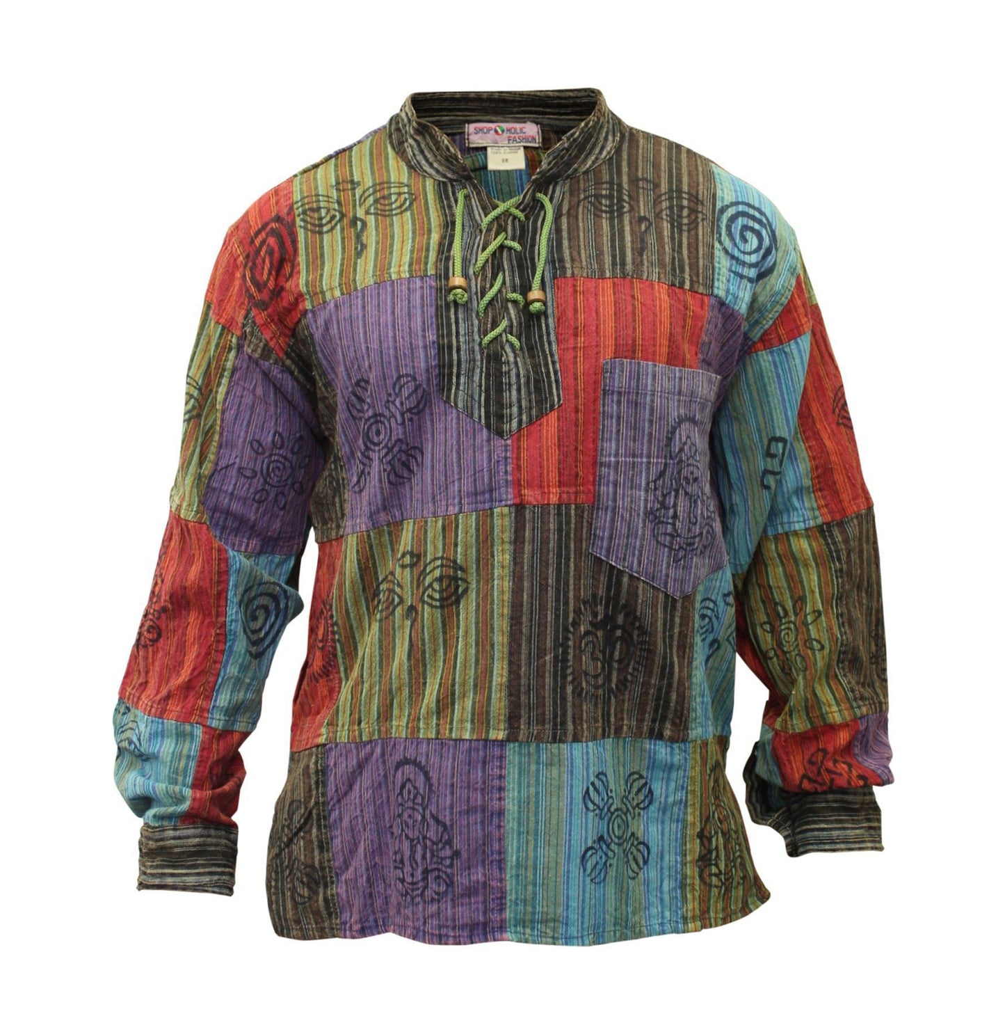 stonewashed-patchwork-kurtha-holiday-shirt-for-men