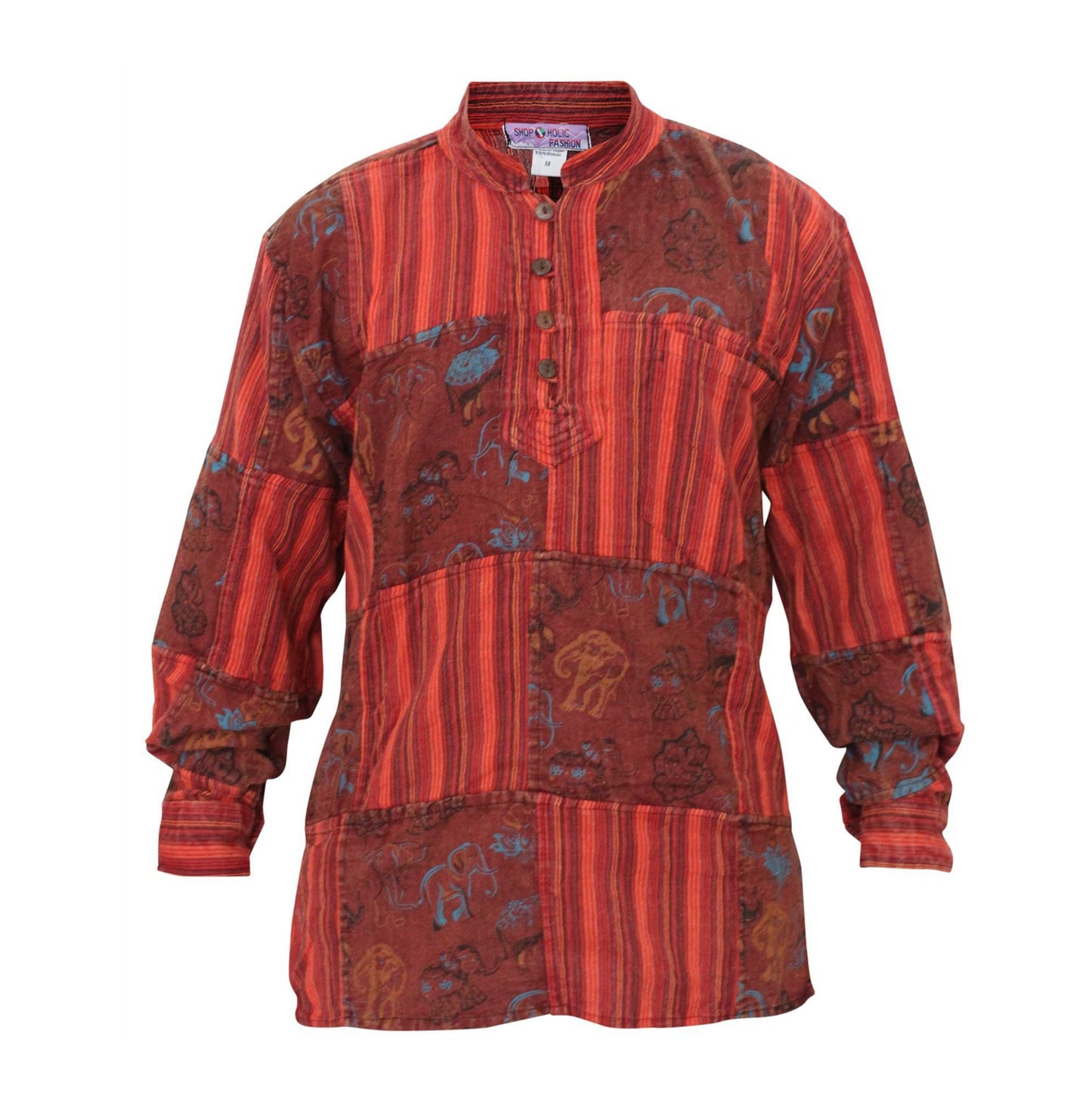 stonewashed-printed-patchwork-long-sleeve-shirts-for-men
