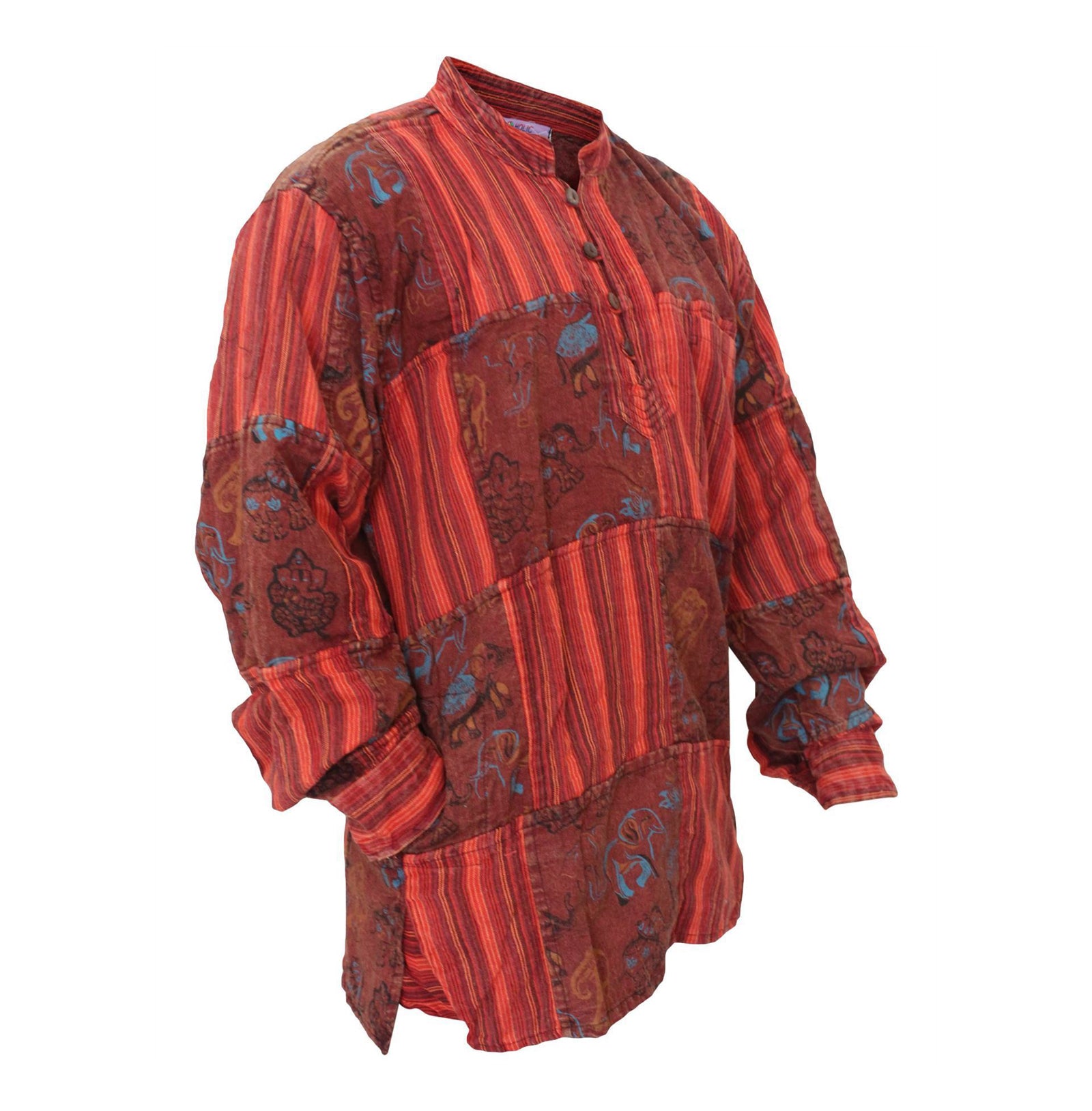 stonewashed-printed-patchwork-long-sleeve-shirts-for-men