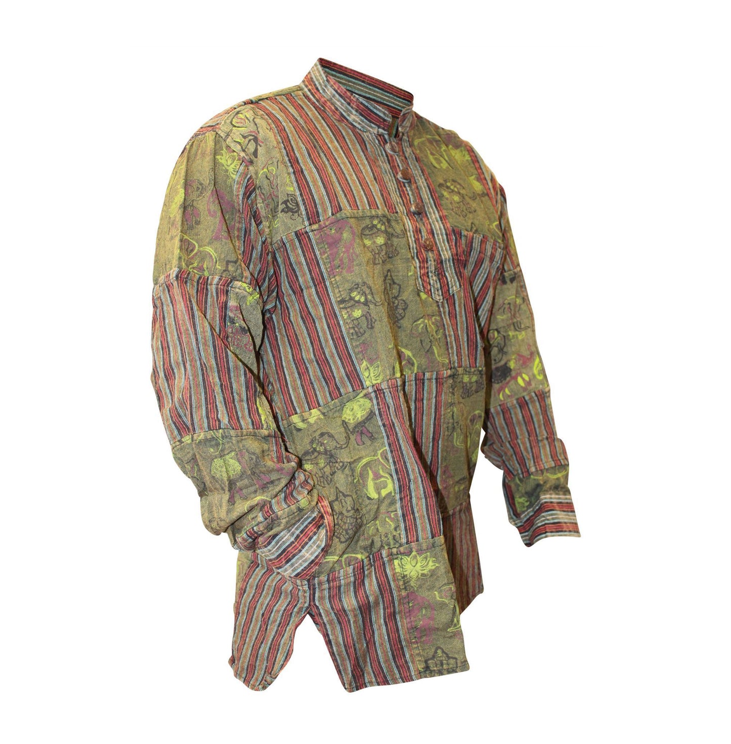 stonewashed-printed-patchwork-long-sleeve-shirts-for-men