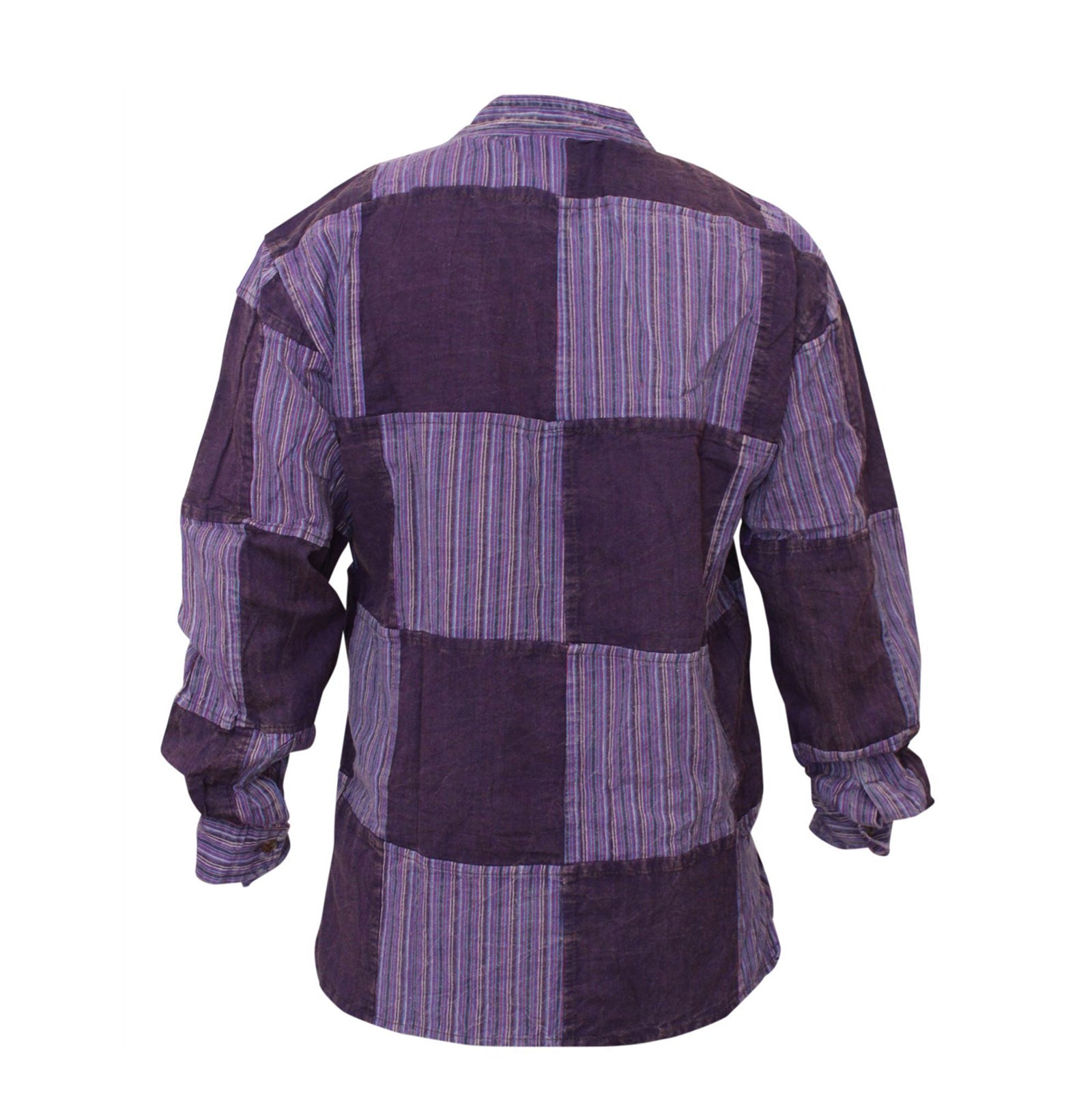 stonewashed-stripe-plain-patch-shirt-for-men