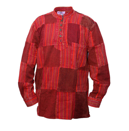 stonewashed-stripe-plain-patch-shirt-for-men