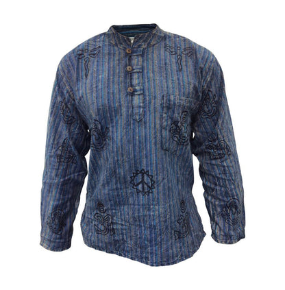 stripe-traditional-collarless-grandad-shirts-for-men