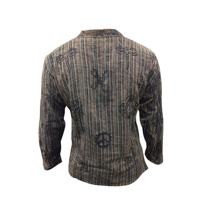 stripe-traditional-collarless-grandad-shirts-for-men