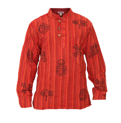 stripe-traditional-collarless-grandad-shirts-for-men