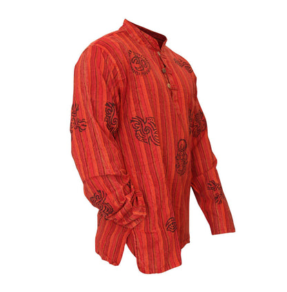 stripe-traditional-collarless-grandad-shirts-for-men