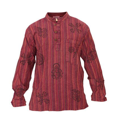 stripe-traditional-collarless-grandad-shirts-for-men