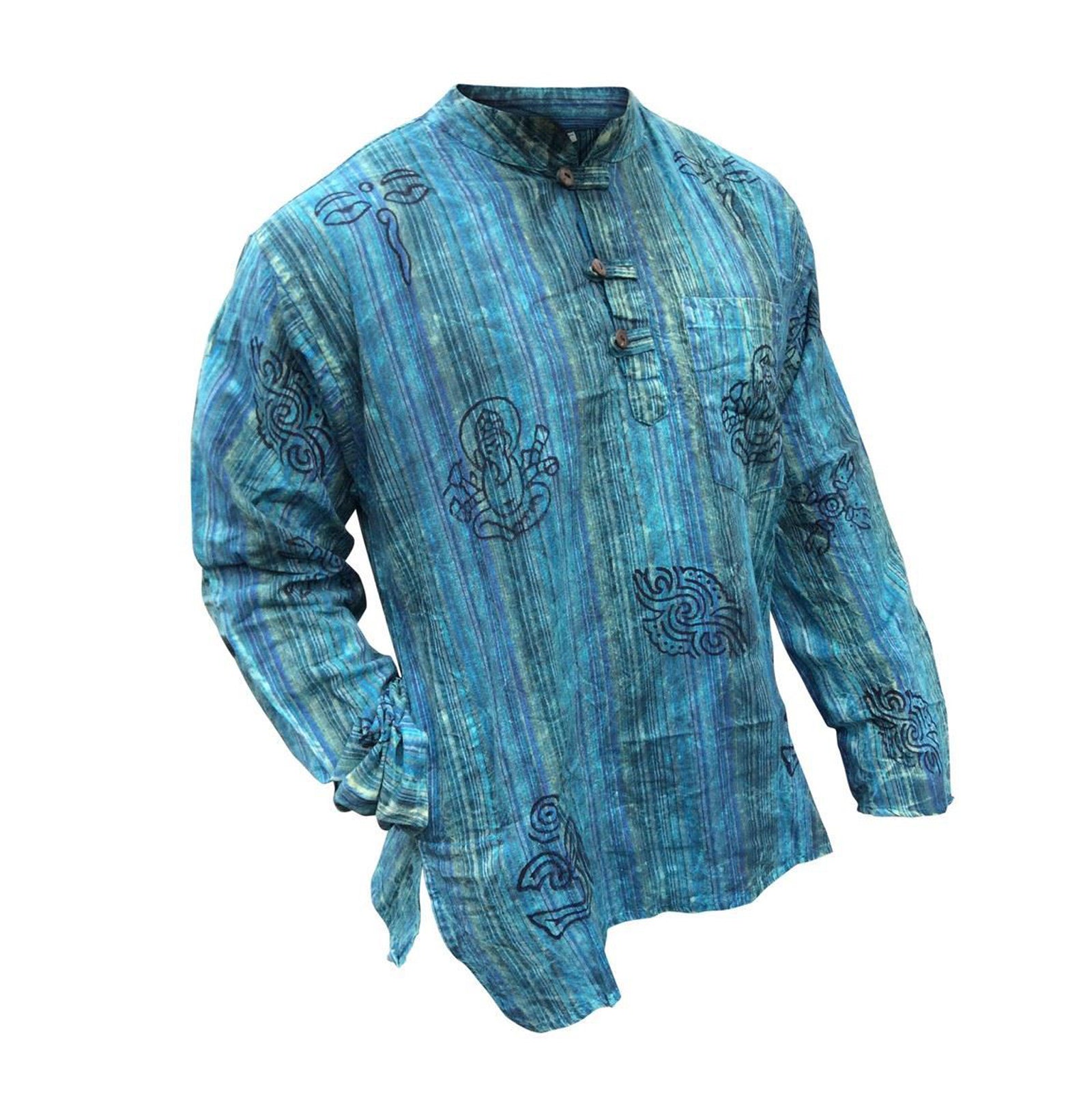 stripe-traditional-collarless-grandad-shirts-for-men