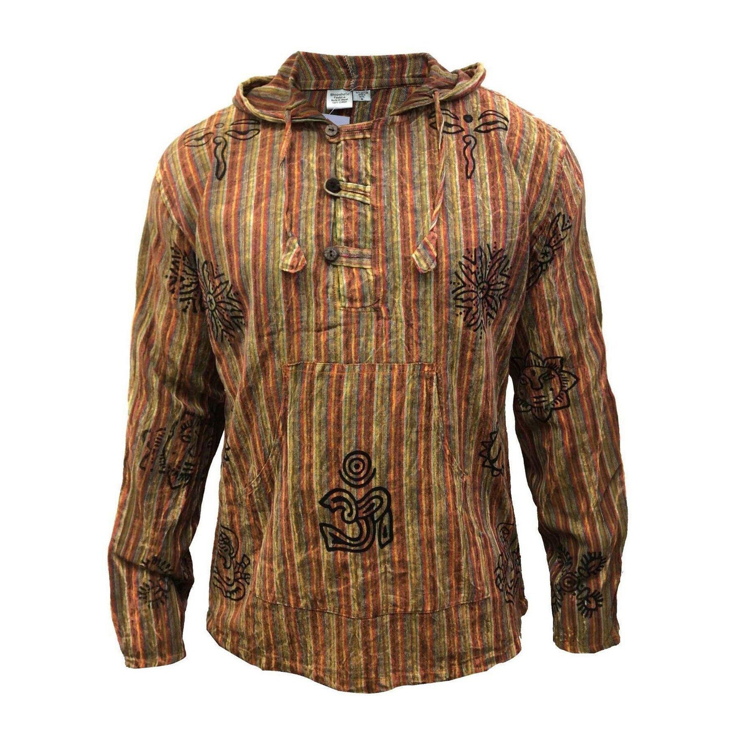 symbol-printed-striped-hoodie-shirts-for-men