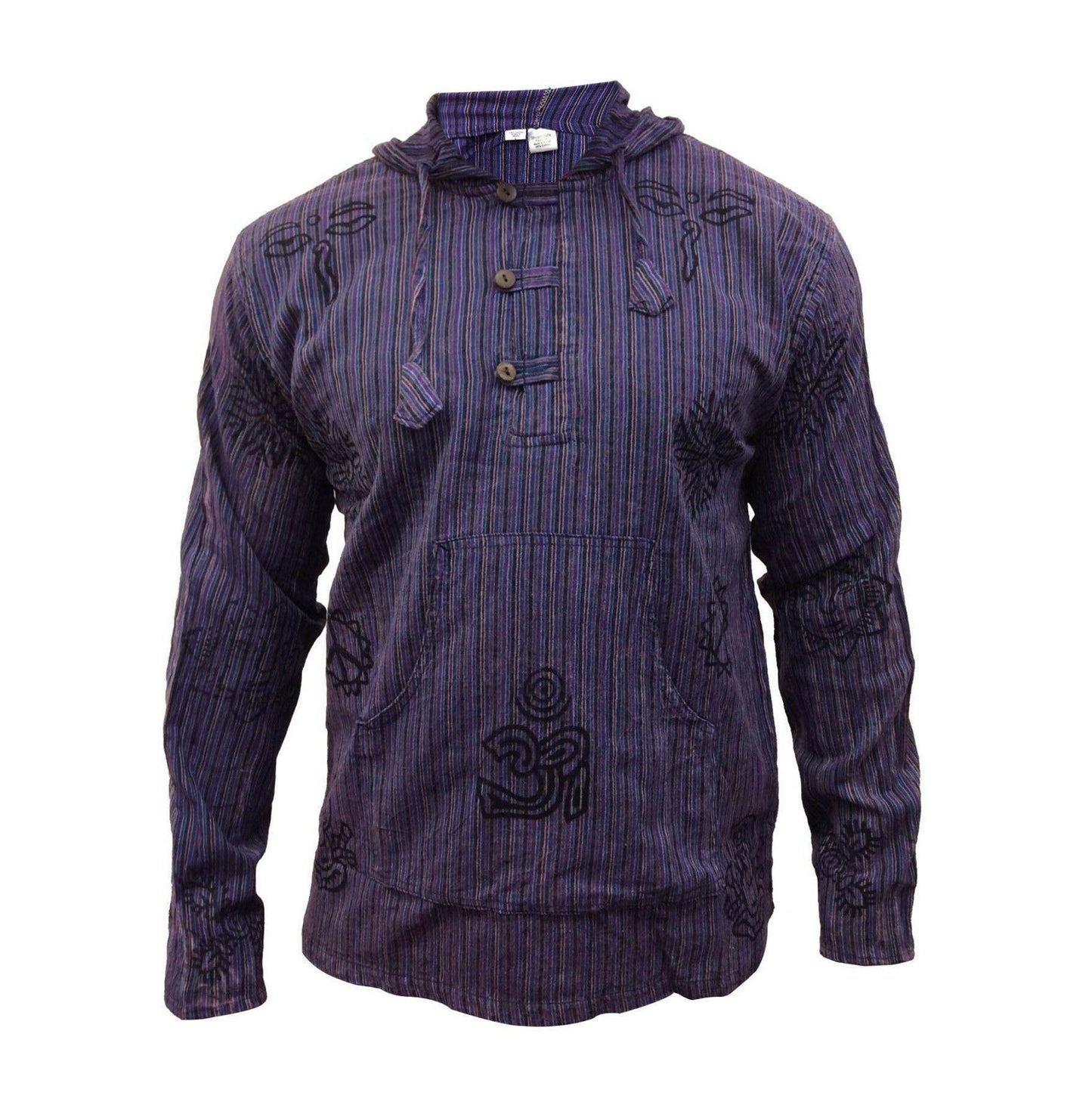 symbol-printed-striped-hoodie-shirts-for-men