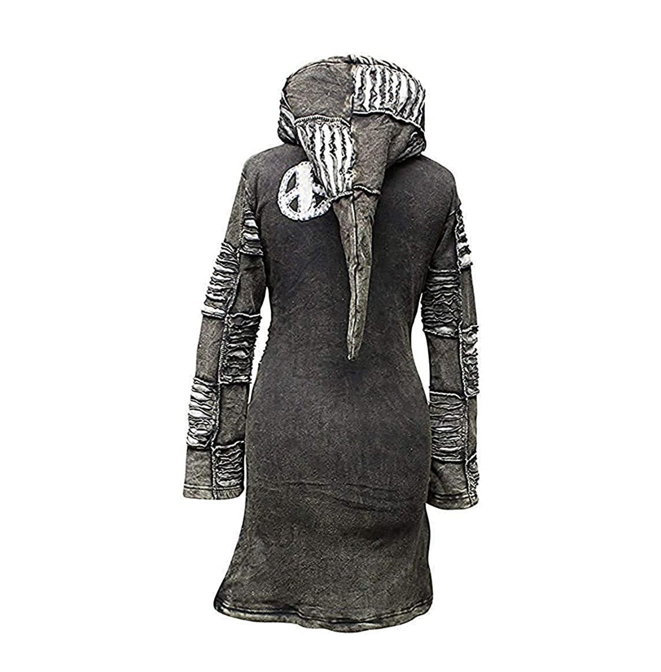 Women's Black Om Gothic Coat