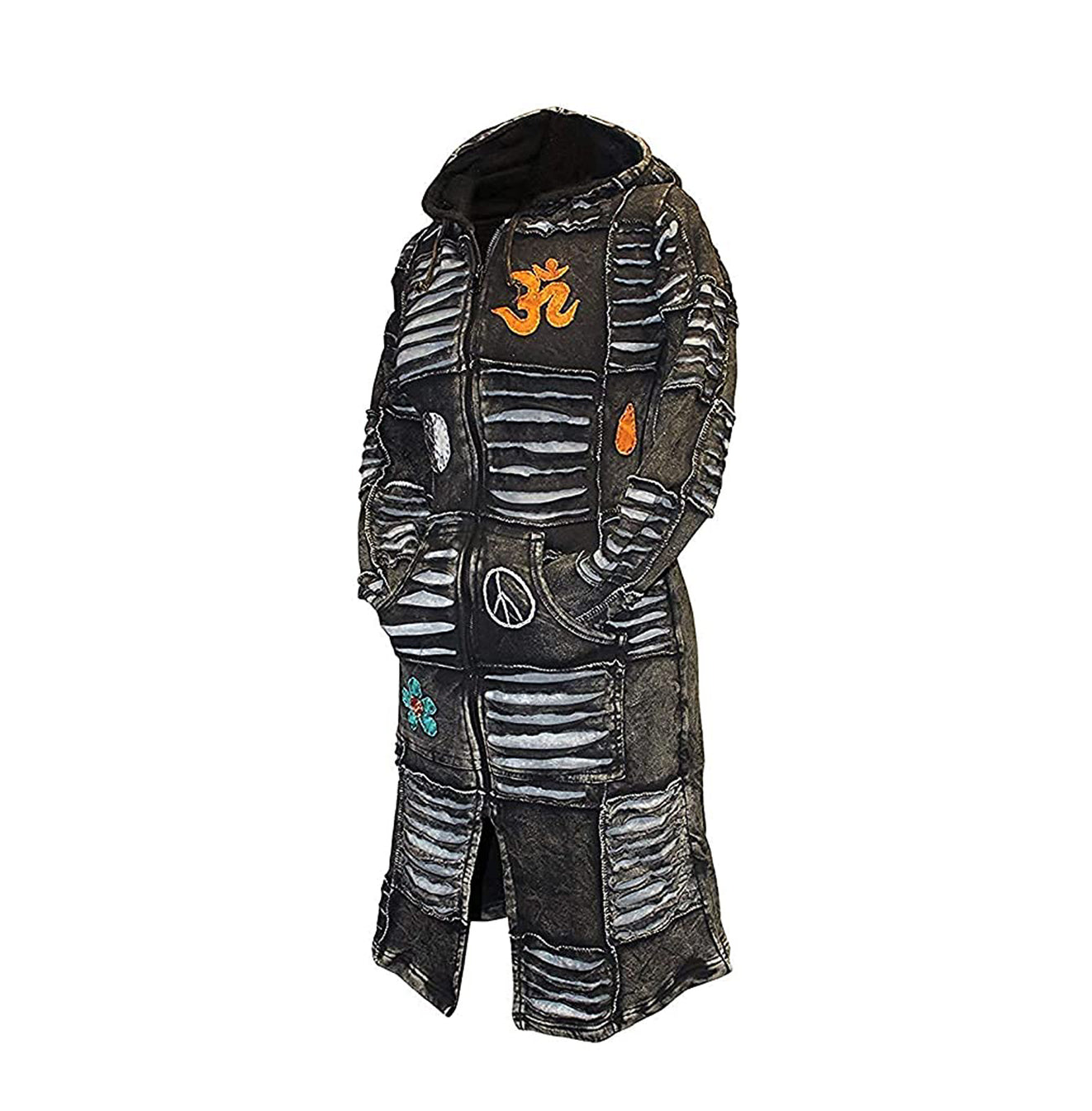 Women's Black Om Gothic Coat